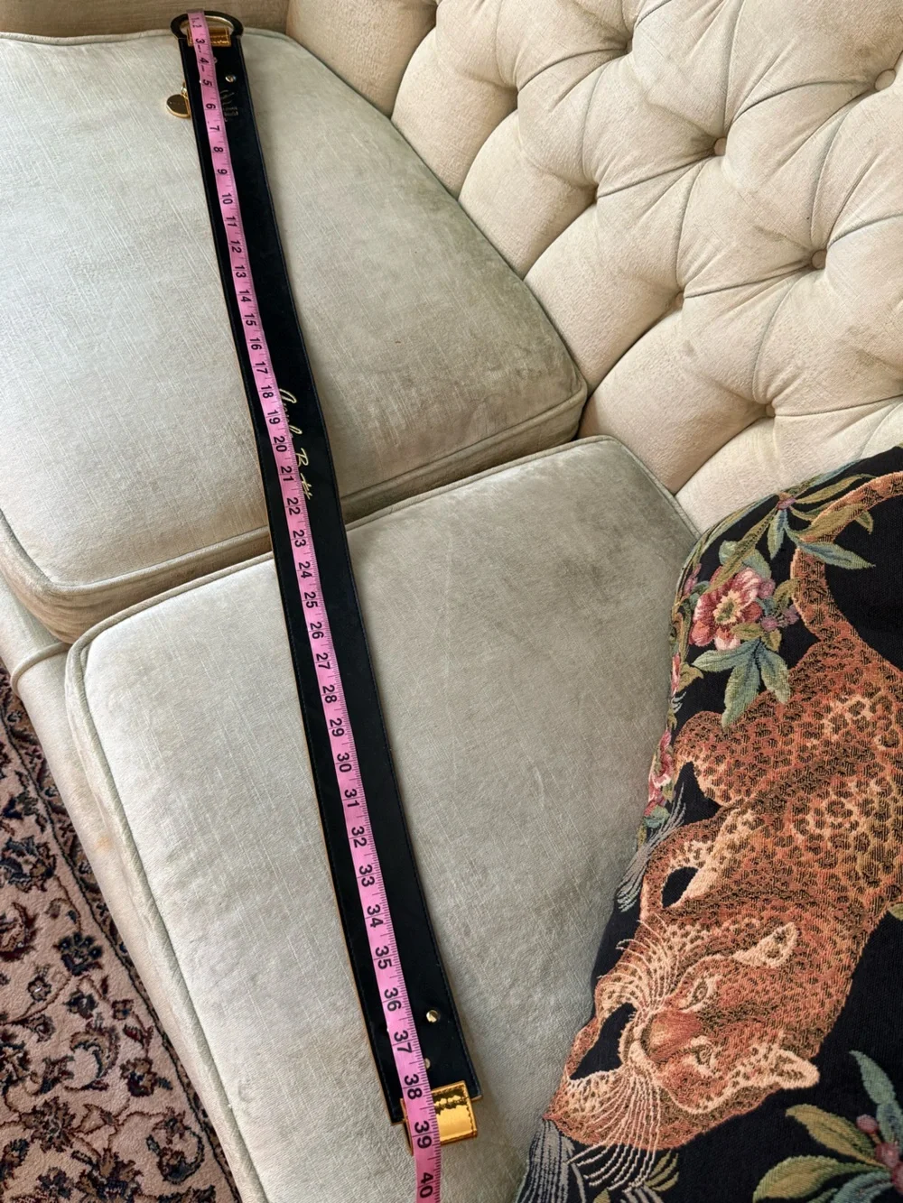 ✨ Apple Bottoms Metallic Gold Wide Waist Belt O-Ring Charm Bling Y2K ML